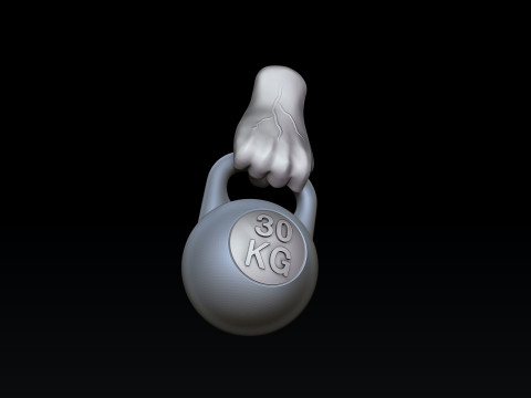 Kettlebell Pendant 3D print model 3D Принт Модель