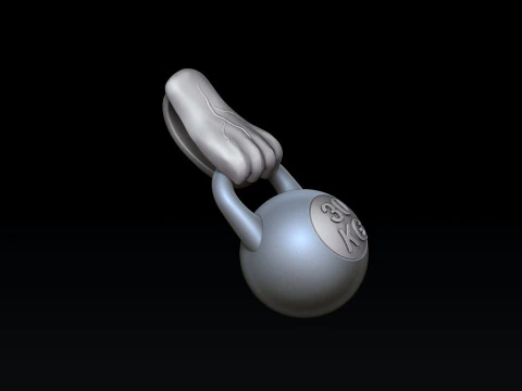 Kettlebell Pendant 3D print model 3D Print Model