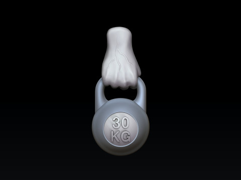 Kettlebell Pendant 3D print model 3D Принт Модель
