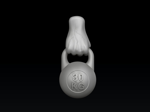 Kettlebell Pendant 3D print model 3D Принт Модель