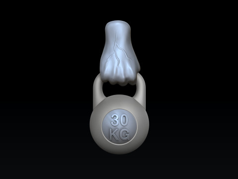 Kettlebell Pendant 3D print model 3D Принт Модель