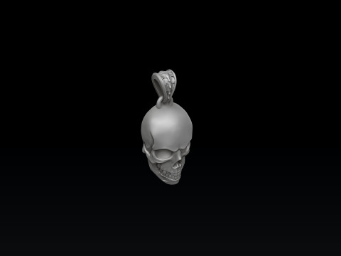 Skull pendant ring version 2 set 3D print model 3D Принт Модель