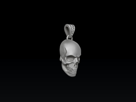 Skull pendant ring version 2 set 3D print model 3D Принт Модель