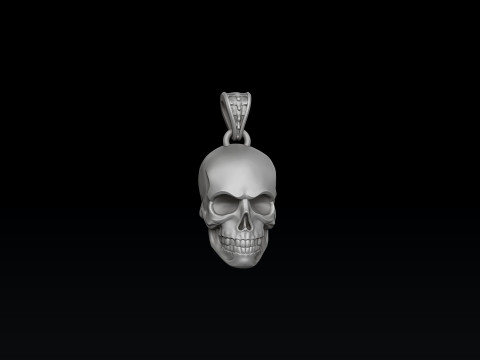 Skull pendant ring version 2 set 3D print model 3D Принт Модель