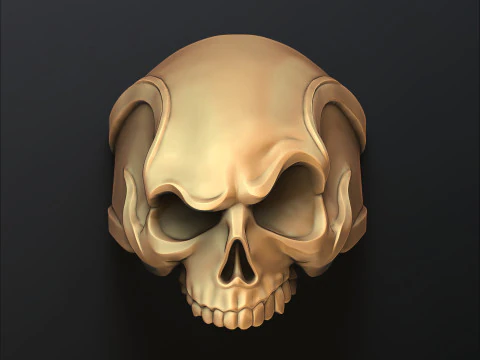 Angry Skull Ring Version 2 3D-Druckmodell 3D Druckmodell