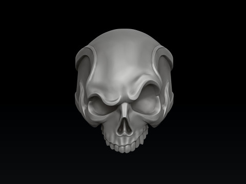Angry Skull Ring Version 2 3D print model 3Dプリントモデル