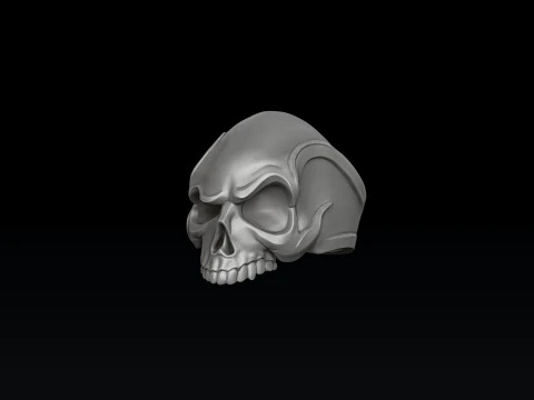 アングリースカルリングバージョン2 3Dプリントモデル 3Dプリントモデル