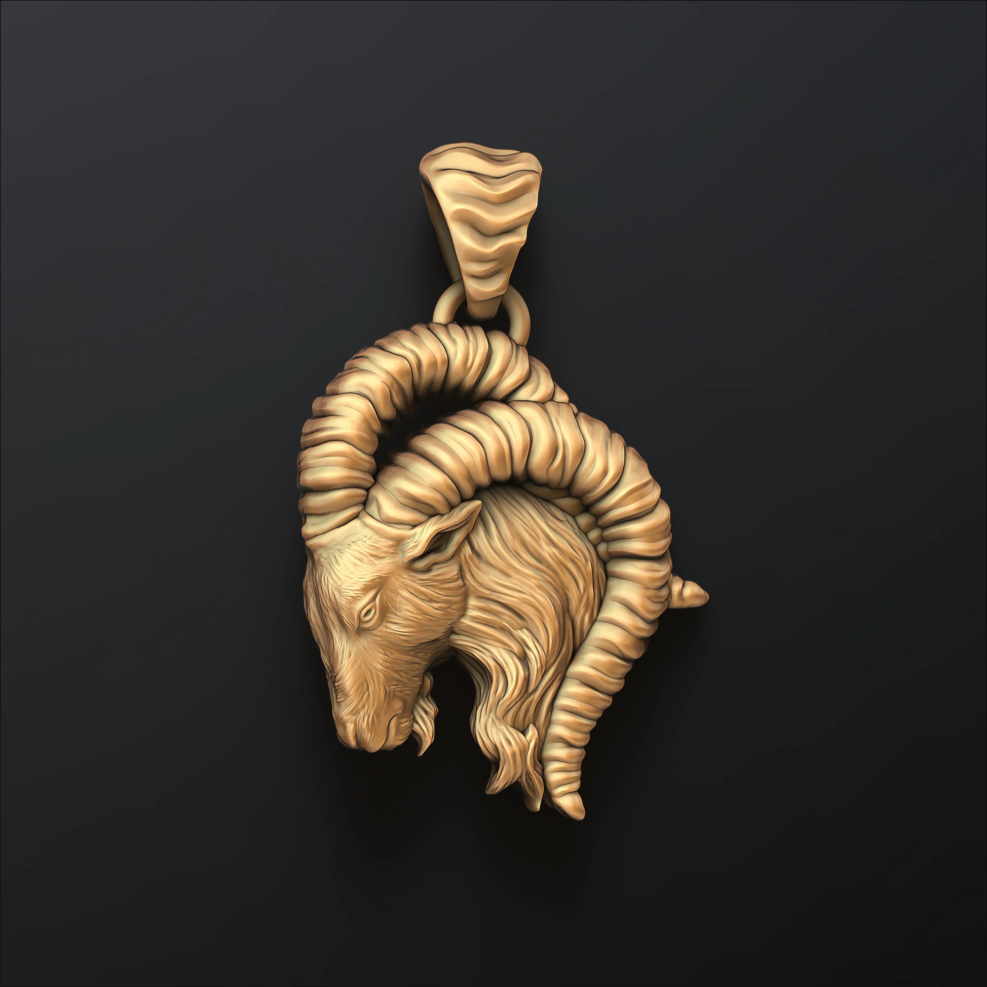 Capricorn Pendant 3D print model 3D Print Model .c4d .max .obj .3ds .fbx .stl .blend 