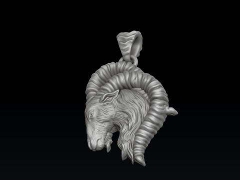Capricorn Pendant 3D print model 3D Print Model