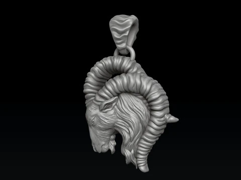 Capricorn Pendant 3D print model 3D Print Model
