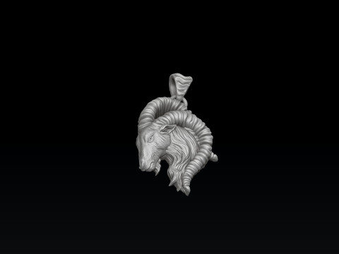 Capricorn Pendant 3D print model 3D Print Model