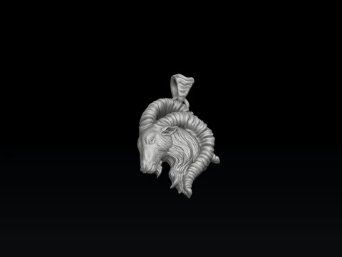 Capricorn Pendant 3D print model 3D Print Model