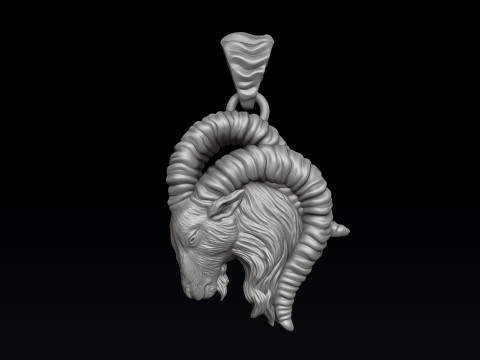Capricorn Pendant 3D print model 3D Print Model