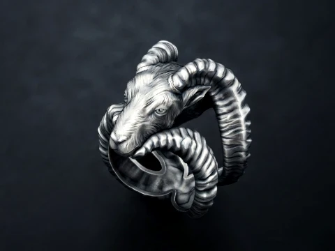 Capricorn Ring 3D print model 3D Print Model