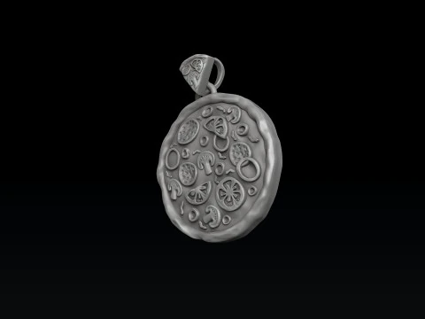 Pizza Pendant 3D print model 3D Print Model