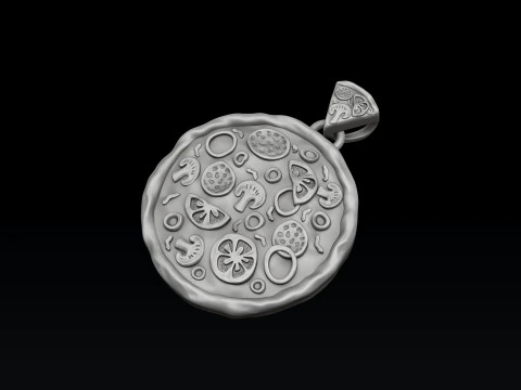 Pizza Pendant 3D print model 3D Print Model