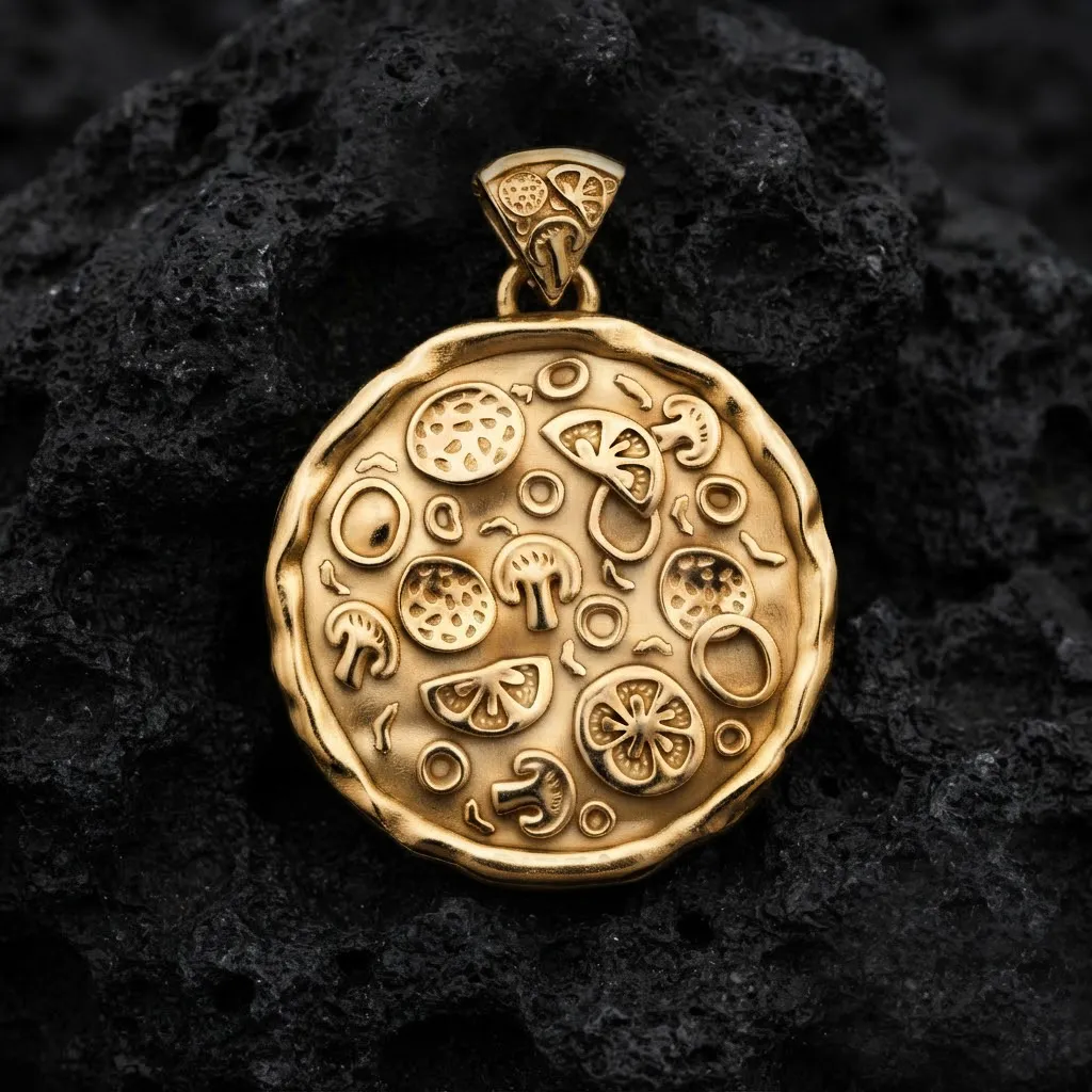 Pizza Pendant 3D print model 3D Print Model .c4d .max .obj .3ds .fbx .stl .blend 