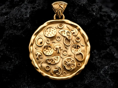 Pizza Pendant 3D print model 3D Print Model