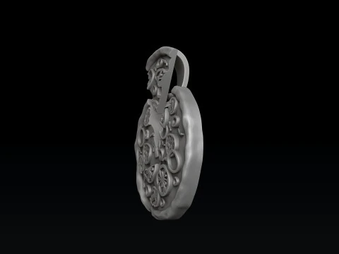 Pizza Pendant Version 2 3D print model 3D Print Model