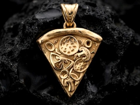Pizza Slice Pendant 3D print model 3D Print Model
