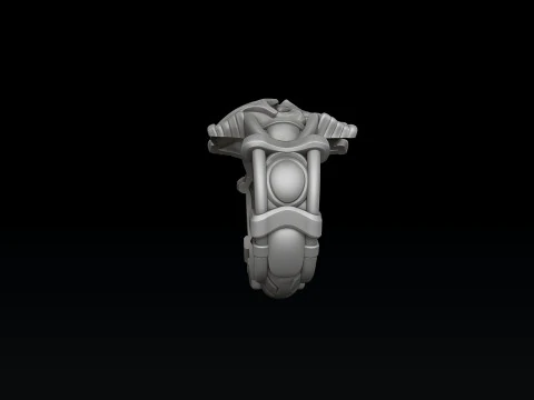 Modello di stampa 3D dell'anello da motociclista con teschio Modello di stampa 3D