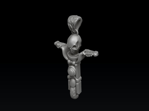 Skull Biker Pendant 3D print model 3Dプリントモデル