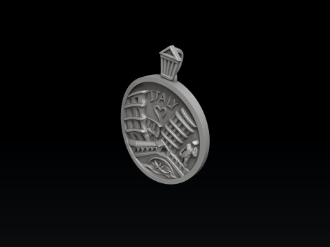 Italy Rome Pendant 3D print model 3Dプリントモデル