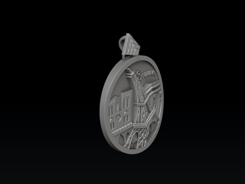 France Pendant 3D print model 3D 프린트 모델