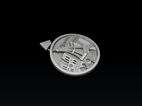 France Pendant 3D print model 3D 프린트 모델