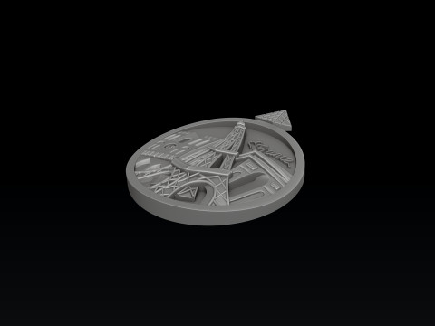 France Pendant 3D print model 3D 프린트 모델