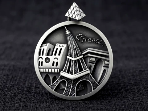France Pendant 3D print model 3D Print Model