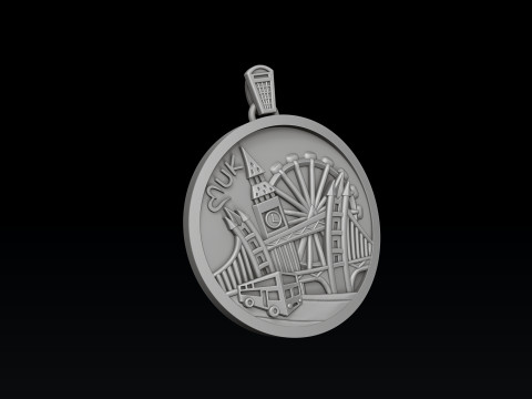 England Uk Pendant 3D print model 3Dプリントモデル