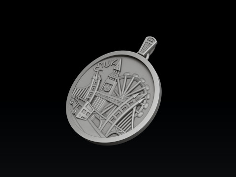 England Uk Pendant 3D print model 3Dプリントモデル