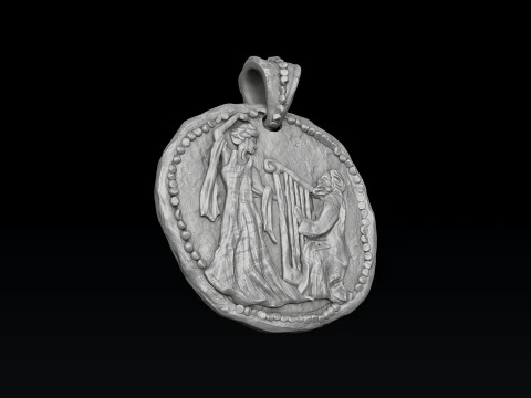 Old Coin Pendant 3D print model 3D Print Model