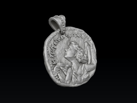 Old Coin Pendant 3D print model 3Dプリントモデル