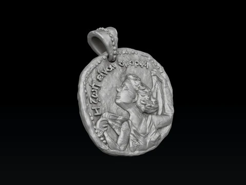 Old Coin Pendant 3D print model 3D Print Model