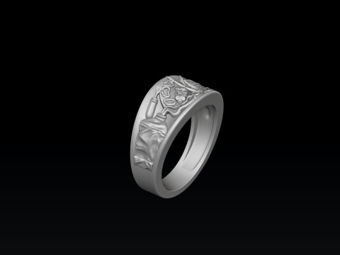 Painting Palette Ring 3D print model 3D Print Model