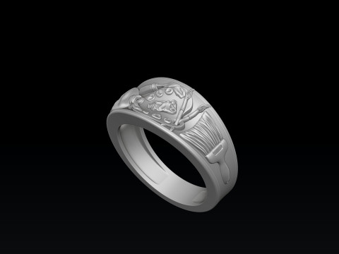 Painting Palette Ring Pendant set 3D print model 3Dプリントモデル