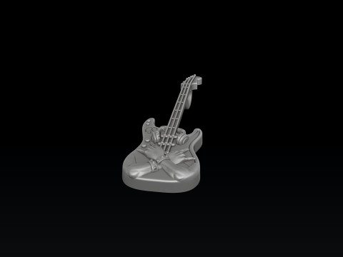 Rock N Roll Guitar Pendant 3D print model 3Dプリントモデル