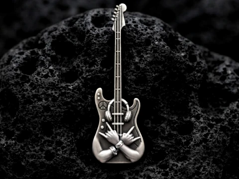 Colgante de guitarra Rock N Roll Modelo de impresión 3D Modelo de impresión 3D