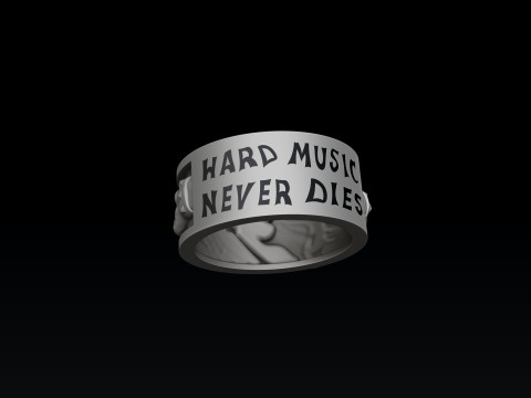 Rock N Roll Guitar Ring Pendant Set 3D print model 3Dプリントモデル