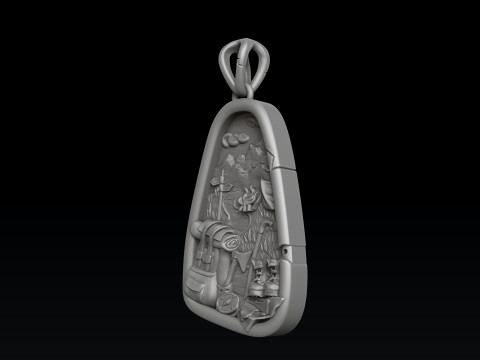 Traveller Hiking Pendant 3D print model 3D Print Model