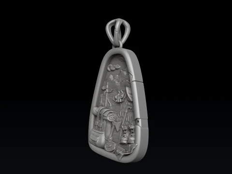 Traveller Hiking Pendant 3D print model 3D Print Model