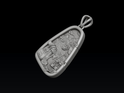 Traveller Hiking Pendant 3D print model 3D Print Model