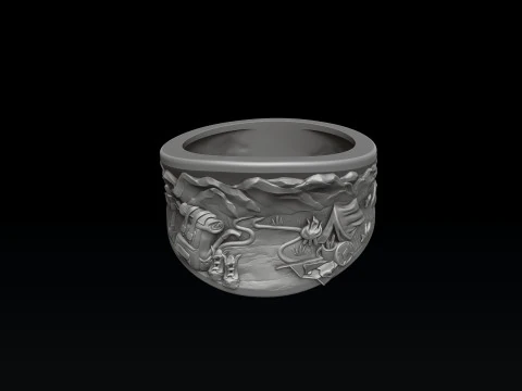 Traveller Hiking Ring 3D print model 3D Print Model
