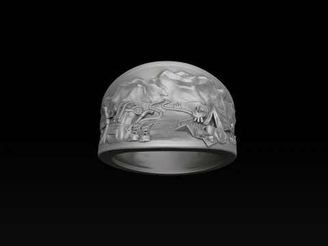 Traveller Hiking Ring 3D print model 3D Print Model