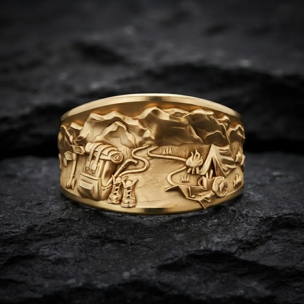 Traveler Hiking Ring 3D-Druckmodell 3D Druckmodell .c4d .max .obj .3ds .fbx .stl .blend