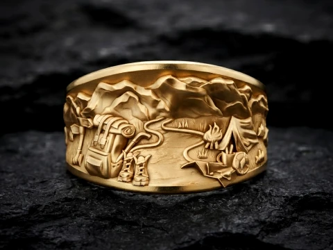 Traveller Hiking Ring 3D print model 3D Print Model