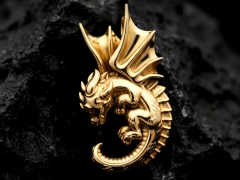 Modello di stampa 3D del pendente Baby Dragon Modello di stampa 3D