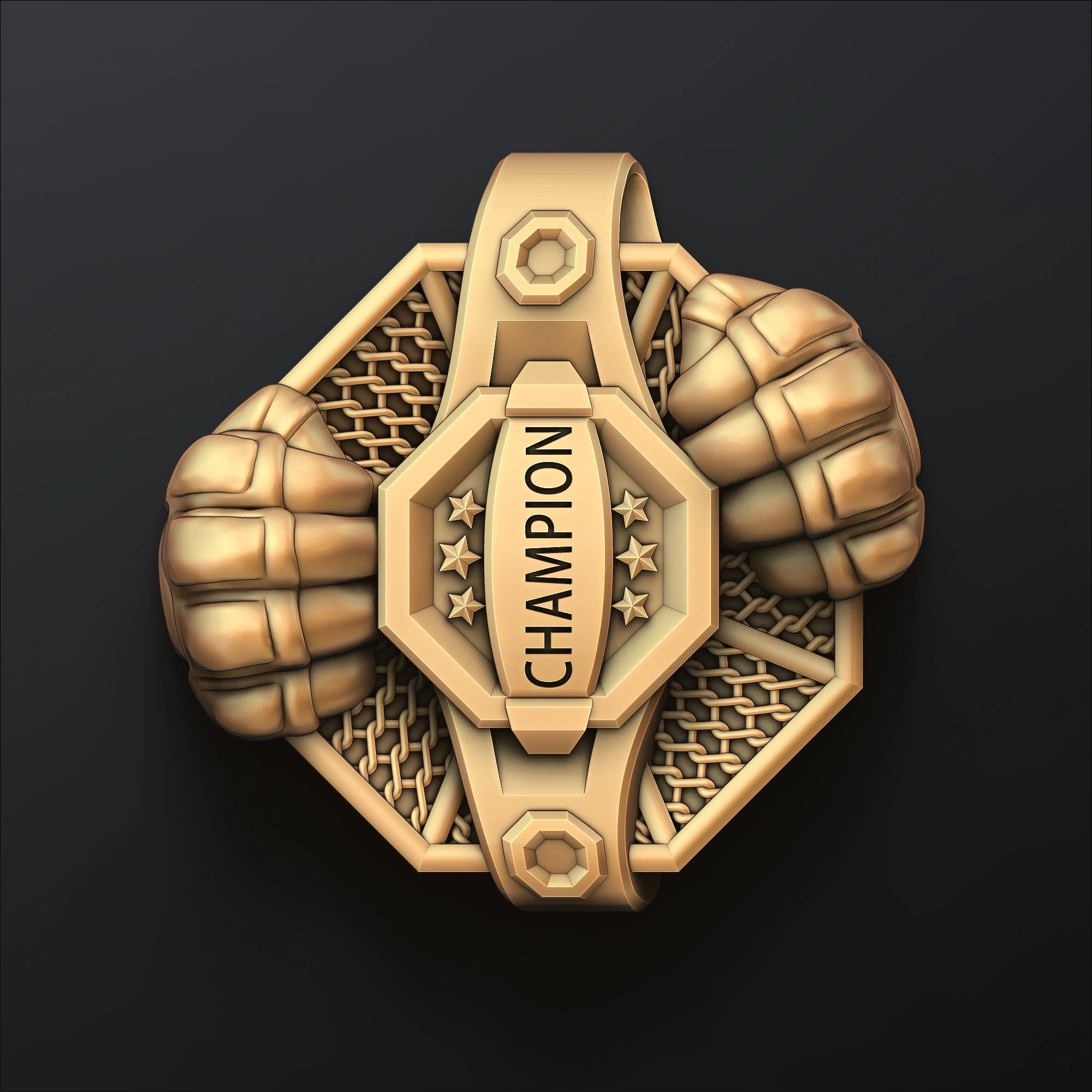 Modelo de impressão 3D do pingente MMA Modelo de Impressão 3D .c4d .max .obj .3ds .fbx .stl .blend